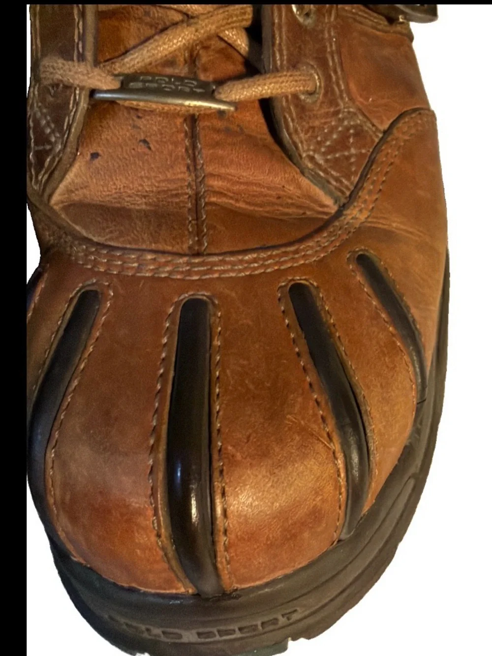 Polo Ralph Lauren Vtg 8B  Brown Leather Casual Strap Shoes